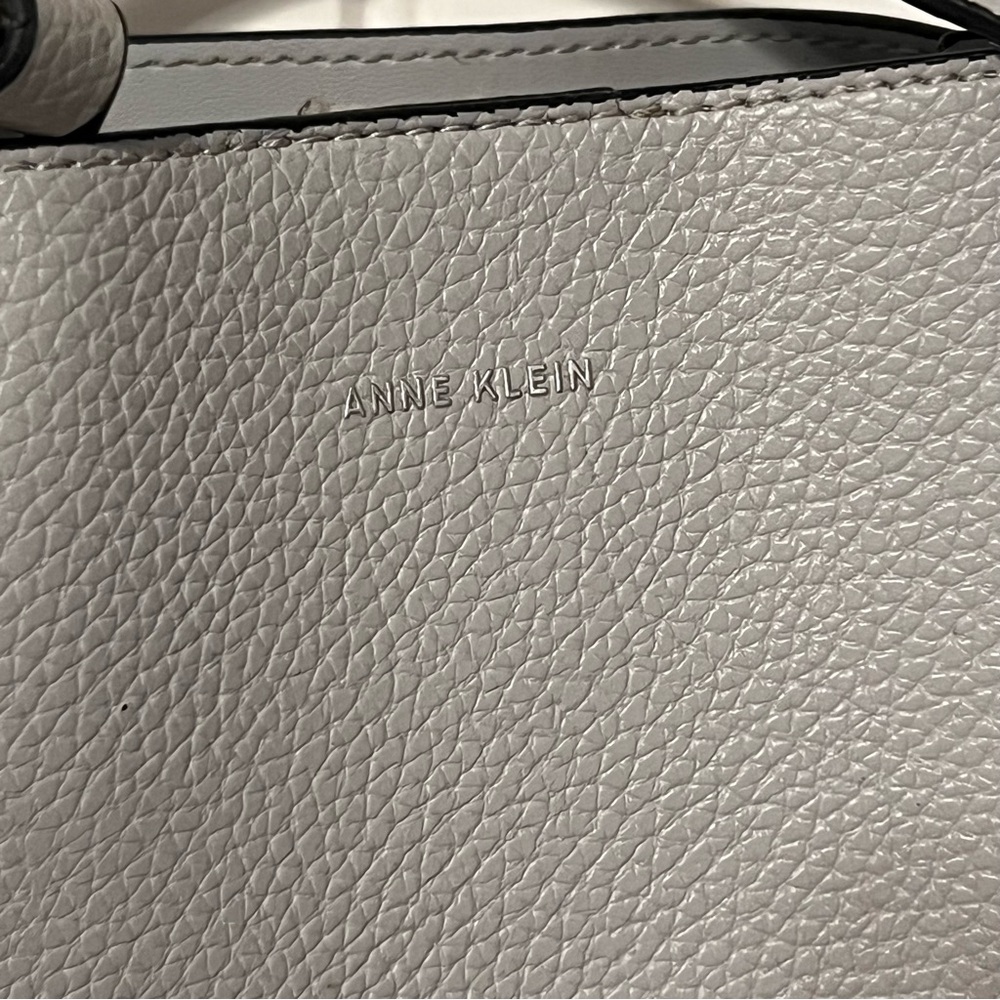 Anne Klein Gray Textured Handbag